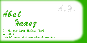 abel haasz business card